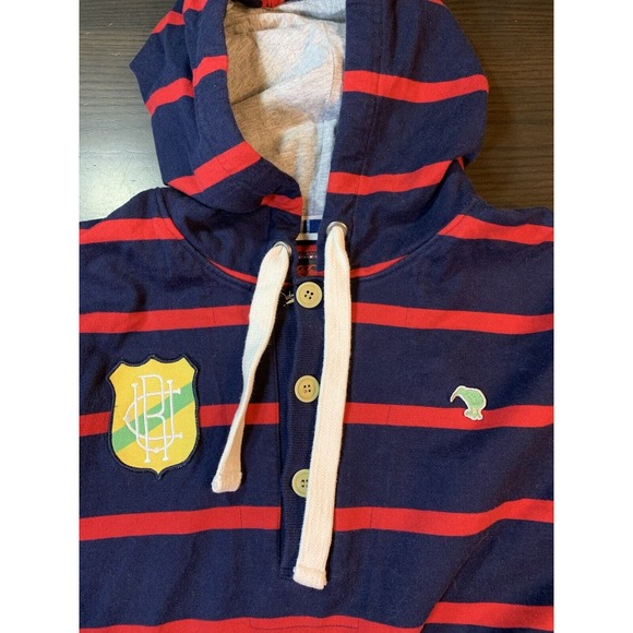 Canterbury Uglies Hoodie Men’s Medium Pullover Pocket Stripes Blue Red Australia - Picture 5 of 16